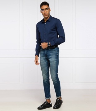 granatowa koszula meska elegancka koszula meska tommy hilfiger slim fit