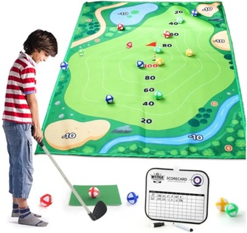 MINI GOLF ZESTAW DO NAUKI GRA ZRĘCZNOŚCIOWA AKTYWNOŚĆ NA POWIETRZU RZEPY