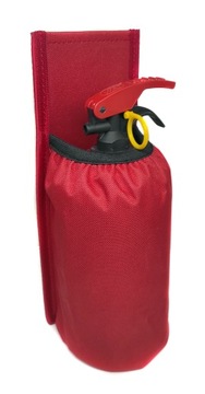 Порошковый автомобильный огнетушитель + чехол, красный держатель на липучке