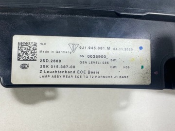 PORSCHE TAYCAN 9J1 LED SVĚTLO ZADNÍ W KRYT BASIS ORIG. EUR - SUPER