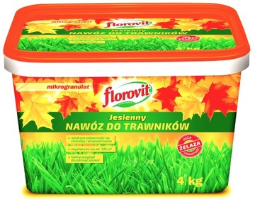 FLOROVIT осеннее удобрение для газона 4 кг + Fe