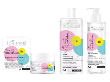 BIELENDA MOLECULES ZESTAW SYNBIOTYCZNY KREM 50ml/MICELARNY 500ml/ŻEL 195ml