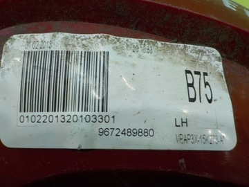 CITROEN DS4 1.6 VTI 13R HB 5D SVĚTLO LEVÝ ZADNÍ 9672489880