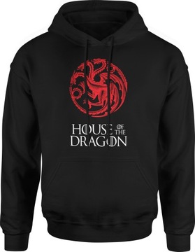 HOUSE OF DRAGON RÓD SMOKA BLUZA MĘSKA GRA O TRON S Z KAPTUREM DRESOWA