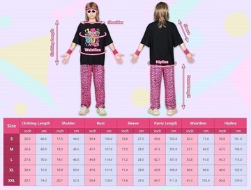 Костюм 80-х DISCO RAPER OUTFIT, РОЗОВЫЙ, 80-е, размер XL