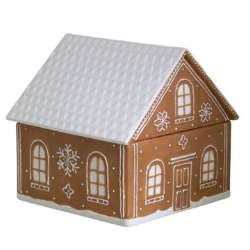 POJEMNIK CERAMICZNY DOMEK RĘCZNIE MALOWANY DUŻY BN