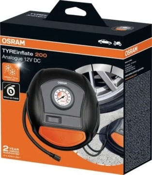 Портативный компрессор для шин OSRAM 12V Манометр