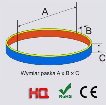 Pasek Audio Płaski 88 x 0,5 x 6,0