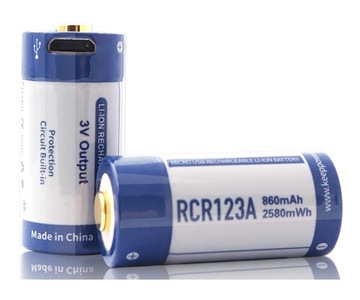 КП ICR16340-86PCM 860 мАч Li-ION m-USB 3,0 В
