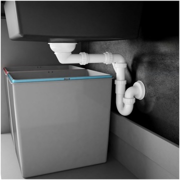 Сифон для гранитной мойки на 1,5 и 2 чаши - Space-Saver Steel