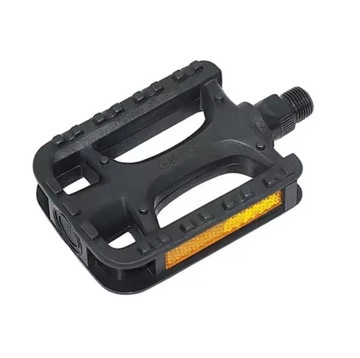 ВЕЛОСИПЕДНЫЕ ПЕДАЛИ НА ПЛАТФОРМЕ MTB BMX БОЛЬШИЕ 9/16 ДЮЙМОВ, ЧЕРНЫЕ ПРОЧНЫЕ СО СВЕТООТРАЖАЮЩИМИ СРЕДСТВАМИ