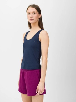 ЖЕНСКАЯ ФУТБОЛКА 4F ХЛОПКОВЫЙ ТОП С БРЕМЯМИ SS24F041