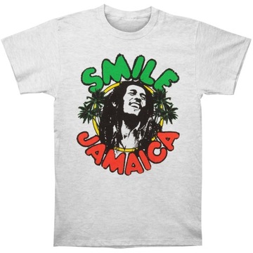 KOSZULKA Bob Marley Smile Jamaica Cotton T-Shirt