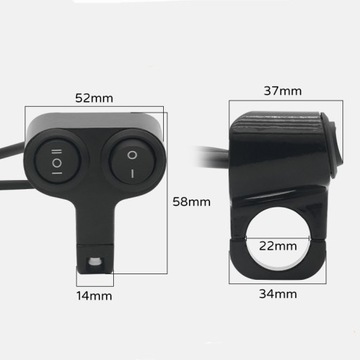 МОТОЦИКЛ 2x АЛЮМИНИЕВЫЙ ПЕРЕКЛЮЧАТЕЛЬ С ЧПУ