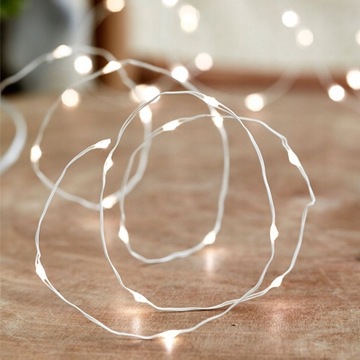 ПРОВОДА ДЛЯ РОЖДЕСТВЕНСКОЙ ЕЛКИ, НА АККУМУЛЯТОРАХ, 50 СВЕТОДИОДНЫХ БЕЛЫХ ЛАМП.