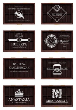 Коробка для часов Casket 12, деревянный футляр с гравировкой, подарок на день рождения