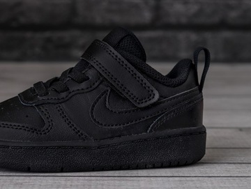 27 ДЕТСКАЯ ОБУВЬ NIKE НА ЛИПУЧКЕ, ЧЕРНАЯ BQ5453-001