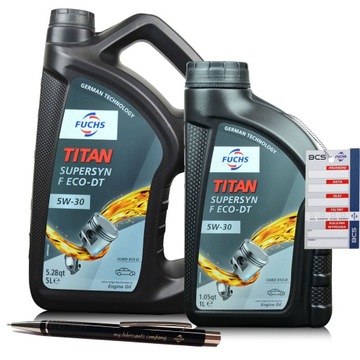 6 LITRÓW FUCHS TITAN SUPERSYN F ECO-DT 5W30 OLEJ SILNIKOWY 6L DYSTRYBUTOR