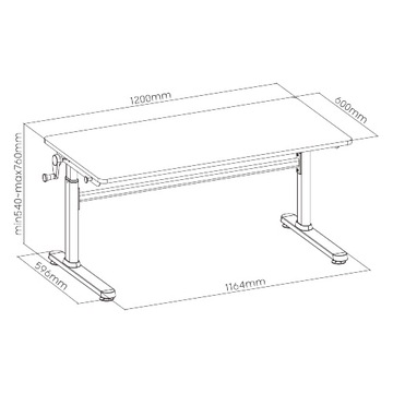 Spacetronik XD SPE-X103WL регулируемый стол 120x60