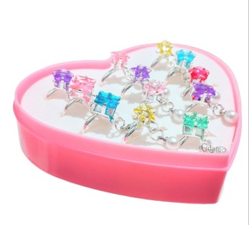 ЮВЕЛИРНЫЕ КОЛЬЦА ДЛЯ ДЕВОЧКИ набор из 12 штук