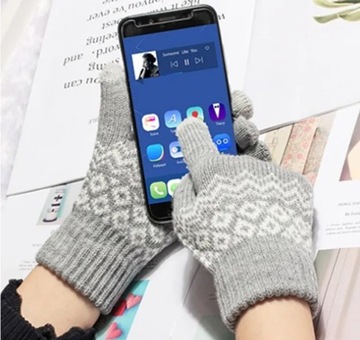 Осенне-зимние утолщенные теплые перчатки для женщин и мужчин с сенсорным экраном, вязаные шерстяные перчатки