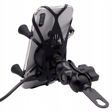 ДЕРЖАТЕЛЬ ДЛЯ МОТОЦИКЛА X ДЛЯ ТЕЛЕФОНА, РАЗЪЕМ USB