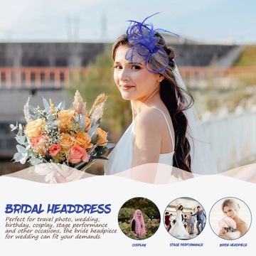 Повязка на голову для невесты Fascinator Ko