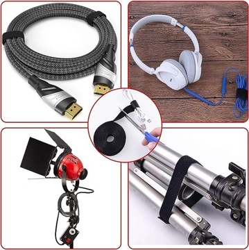 КАБЕЛЬНЫЙ ОРГАНАЙЗЕР ЛЕНТА-ВЕЛКРО ЛЕНТА-ВЕЛКРО 15 мм x 5 метров ЧЕРНАЯ ПРОЧНАЯ