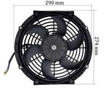 ТОНКИЙ ВЕНТИЛЯТОР РАДИАТОРА 12В 25см прессование