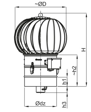 Nasada Turbowent Hybrydowy PLUS hybrydowy fi 300