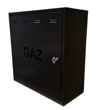 Skrzynka gazowa obudowa 60 X 60 X 25 Czarna napis GAZ metal producent
