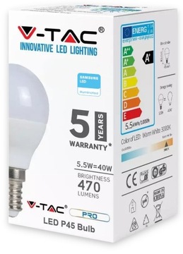 СВЕТОДИОДНАЯ ЛАМПА MAS24 E14 5,5 Вт V-TAC SAMSUNG VT-236