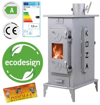 Piec koza piecyk szamotowy 17,5 cegieł stal 2 mm ATEST EKODESIGN EKOPROJEKT