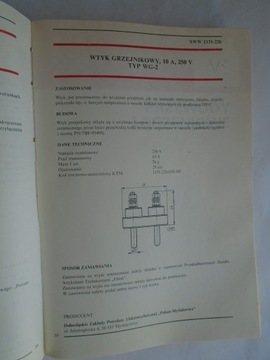 @ SPRZĘT ELEKTROINSTALACYJNY DOMOWY katalog SW 1131 1363 WEMA