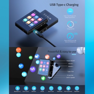 MP3-ПЛЕЕР 32 ГБ SPORT BLUETOOTH, НАУШНИКИ, РАДИО, MP4 HiFi Touch