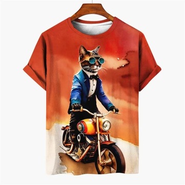 cat funny Pattern T-shirt 3d Printed T Shirt Men W
