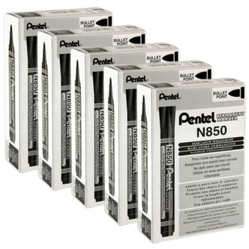 Marker permanentny PENTEL N850 - 1-2 mm CZARNY - zestaw 60szt