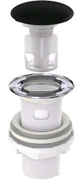 KOREK DO UMYWALKI CLICK CLACK CERAMICZNY CZARNY