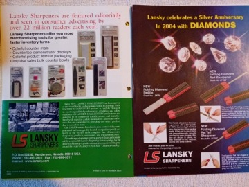 Рекламная папка для точилок Lansky. 2002 г.