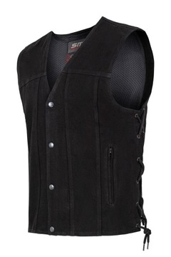 SM RACE WEAR KAMIZELKA SINSTER JEANS BLACK MOTOCYKLOWA CHOPPER CRUISER XXL
