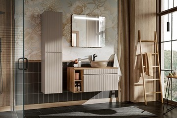 Столешница в ванной под умывальник, ламинированный дуб Evoke, 2,5x80x46 см