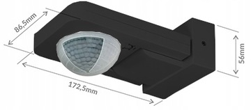 Датчик движения на 360 градусов. IP65, 2000 Вт, макс. 20м, черный