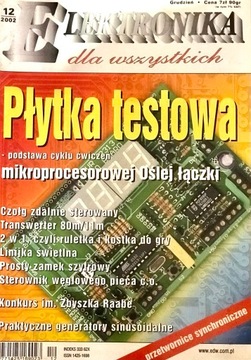 12/2002 ELEKTRONIKA PŁYTKA TESTOWA STEROWANIE