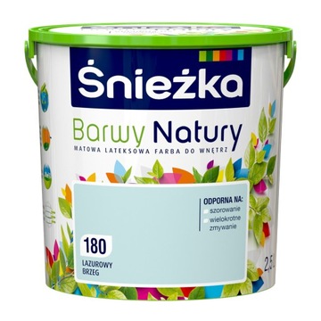 Śnieżka Barwy Natury Lateksowa Farba lazurowy brzeg 180 2,5L