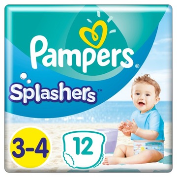 Pieluszki Pampers Splashers, pieluchy do wody Rozmiar 3-4 12 szt.