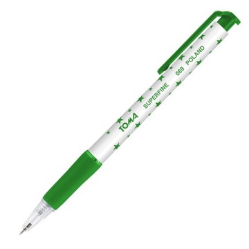 DŁUGOPIS ZIELONY TOMA TO-069 SUPERFINE GWIAZDKA
