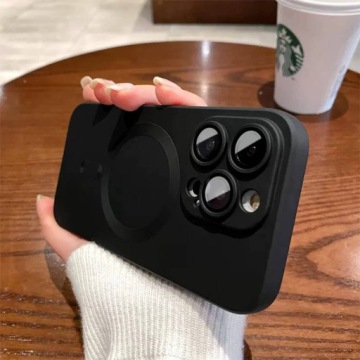 Чехол для IPHONE 14 PRO MAX | MAGSAFE CASE МАТОВЫЙ КОРПУС + ЗАКАЛЕННОЕ СТЕКЛО