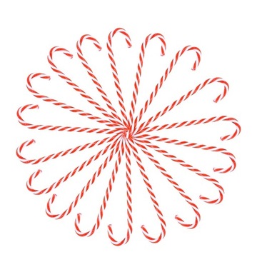 18 мерцающих конфет в виде рождественских кольев для лужайки.