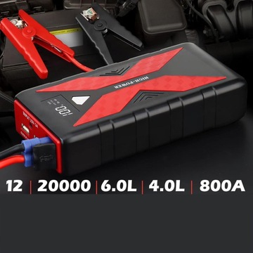 POWER BANK JUMP STARTER ROZRUCH 1000A POWER BOOSTER 12V DO SAMOCHODU