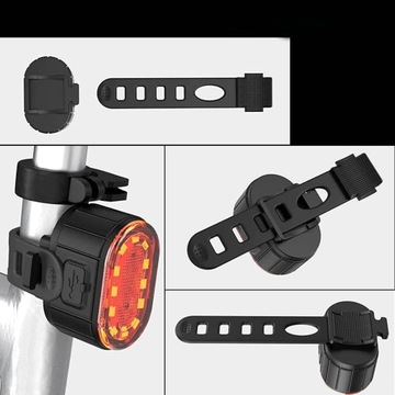 MOCNA LAMPKA ROWEROWA ŚWIATŁO LED PRZÓD TYŁ ZESTAW NA ROWER KIEROWNICĘ USB